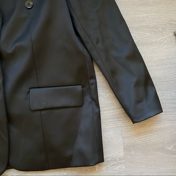 Zara Limited Edition Satin Blazer - Black - Picture 11 of 12